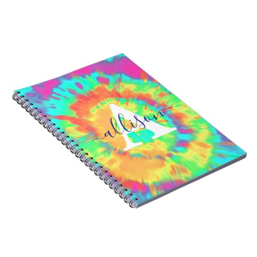 Gefärbte Krawatte personalisiertes Notebook Notizblock (Rechte Seite)