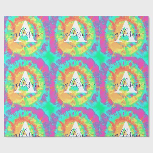 Gefärbte Krawatte personalisiertes Packpapier (Flach)