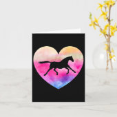 Gefärbte Krawatte Pferd Reiten Karte (Gelbe Blume)