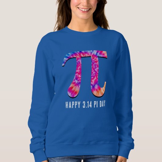 Gefärbte Krawatte Pi Day Sweatshirt (Vorderseite)