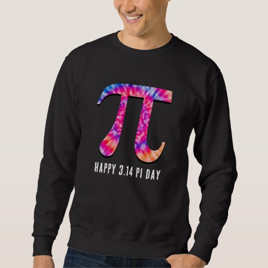 Gefärbte Krawatte Pi Day Sweatshirt (Vorderseite)