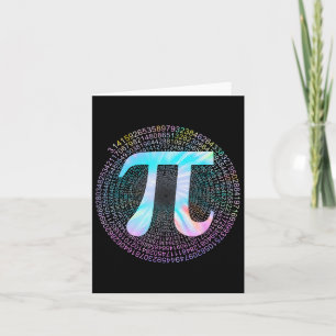 Gefärbte Krawatte Pi Happy Pi Day Karte