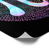 Gefärbte Krawatte Pi Happy Pi Day Poster (Ecke)