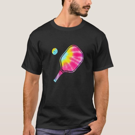 Gefärbte Krawatte Pickle Ball Pickleball Paddlebal T-Shirt (Vorderseite)