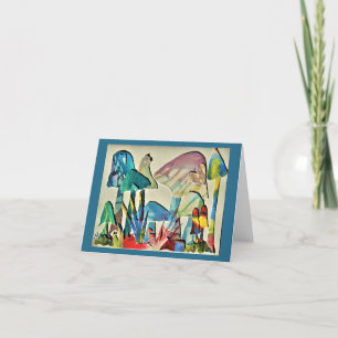 Gefärbte Krawatte Pilze Dankeskarte