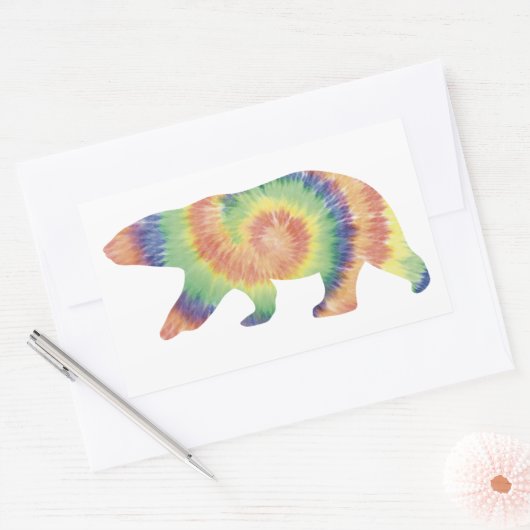 Gefärbte Krawatte Polar Bear Sticker (Umschlag)