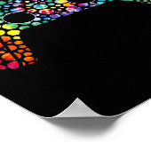 Gefärbte Krawatte Polka Dot Video Game Happy Dot D Poster (Ecke)
