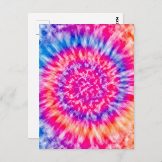 Gefärbte Krawatte Postkarte (Vorne/Hinten)