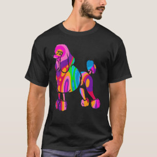 Gefärbte Krawatte Psychedelic Poodle Puppy Dog Rai T-Shirt