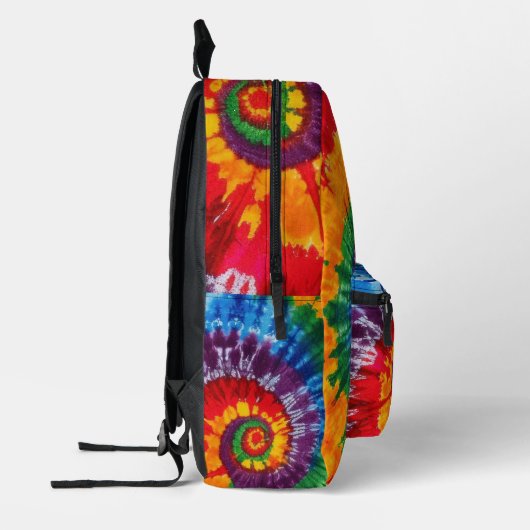 Gefärbte Krawatte Psychedelisches Muster Bedruckter Rucksack (Links)