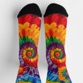 Gefärbte Krawatte Psychedelisches Muster Socken (Oben)