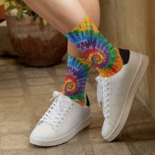 Gefärbte Krawatte Psychedelisches Muster Socken