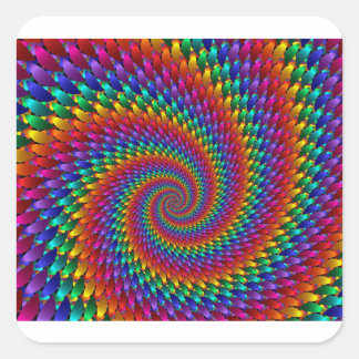 Gefärbte Krawatte Quadratischer Aufkleber