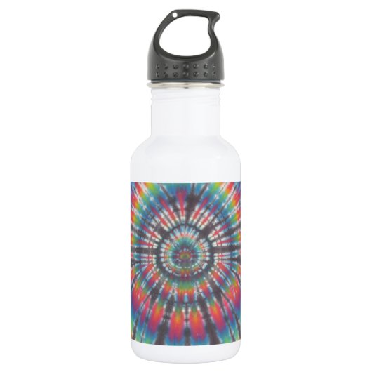 Gefärbte Krawatte Rabbit Hole Trinkflasche (Vorderseite)