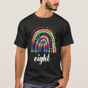 Gefärbte Krawatte Rainbow Acht Jahr 8 Tage 8 Gebur T-Shirt