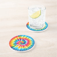 Gefärbte Krawatte Rainbow Burst Untersetzer