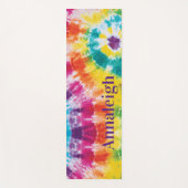 Gefärbte Krawatte Rainbow Individuelle Name Yogamatte (Vorderseite)