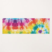 Gefärbte Krawatte Rainbow Individuelle Name Yogamatte (Vorderseite (Horizontal))