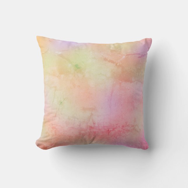 Gefärbte Krawatte Rainbow Marbed Throw Kissen (Vorderseite)