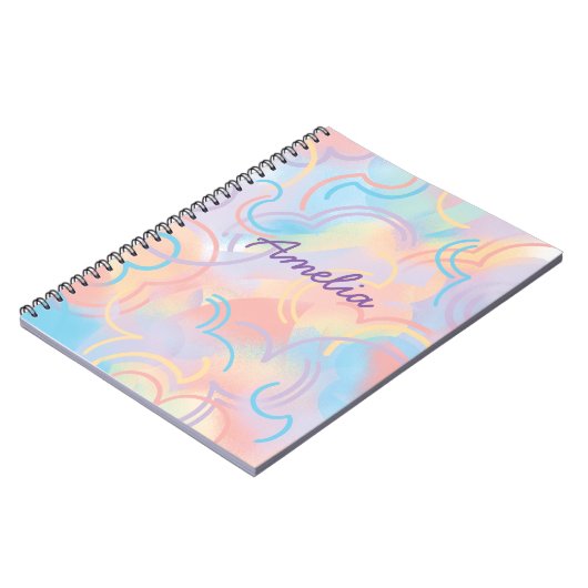 Gefärbte Krawatte Rainbow Notizblock (Linke Seite)