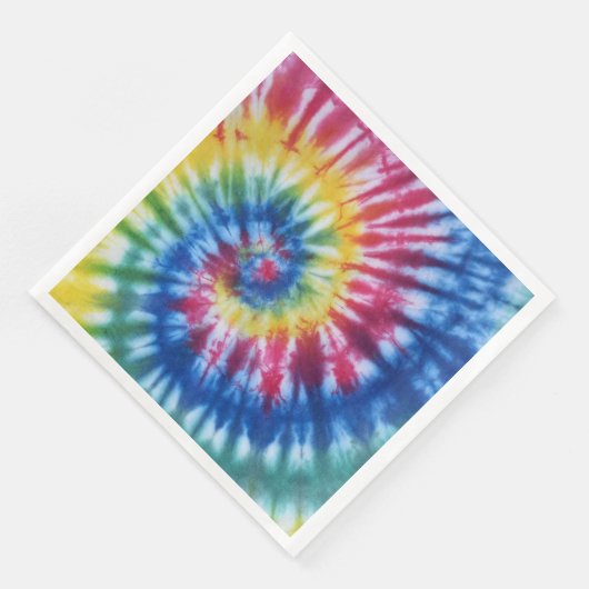 Gefärbte Krawatte Rainbow Paper Napkin Rainbow Des Serviette (Ecke)