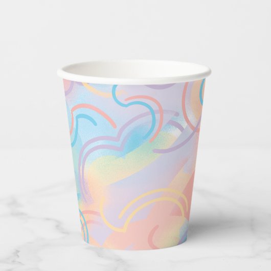 Gefärbte Krawatte Rainbow Pappbecher (Vorderseite)