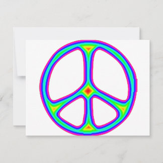 Gefärbte Krawatte Rainbow Peace Sign 60er Hippie-L