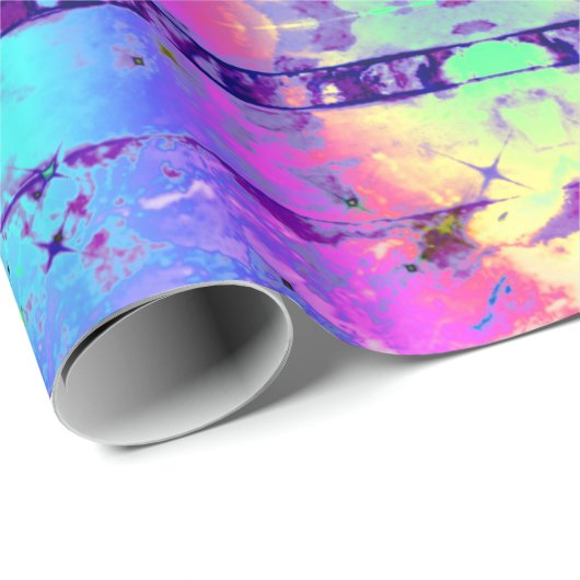 Gefärbte Krawatte Rainbow Print Wrapper Geschenkpapier (Rolleneckpunkt)