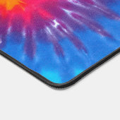 Gefärbte Krawatte Rainbow Retro Design Schreibtischunterlage (Ecke)