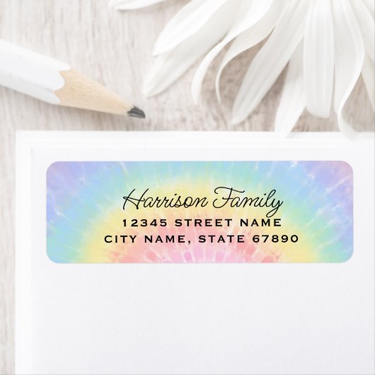 Gefärbte Krawatte Rainbow Rücksendeadressen-Aufkle (Insitu)