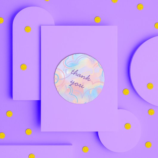 Gefärbte Krawatte Rainbow Runder Aufkleber