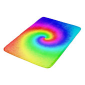 Gefärbte Krawatte Rainbow Swirl Hippie Boho Chic Badematte (Schrägansicht)