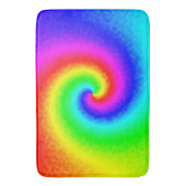 Gefärbte Krawatte Rainbow Swirl Hippie Boho Chic Badematte (Vorderseite Vertikal)