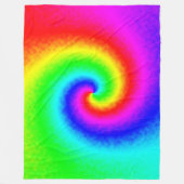 Gefärbte Krawatte Rainbow Swirl Hippie Boho Chic Fleecedecke (Vorderseite)