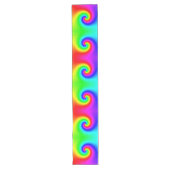 Gefärbte Krawatte Rainbow Swirl Hippie Boho Chic Großer Tischläufer (Vorderseite)