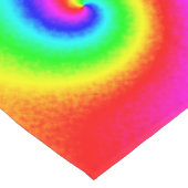 Gefärbte Krawatte Rainbow Swirl Hippie Boho Chic Großer Tischläufer (Ecke)