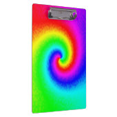 Gefärbte Krawatte Rainbow Swirl Hippie Boho Chic Klemmbrett (Rechts)