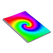 Gefärbte Krawatte Rainbow Swirl Hippie Boho Chic Notizblock (Rechte Seite)