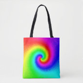 Gefärbte Krawatte Rainbow Swirl Hippie Boho Chic Tasche (Vorderseite)