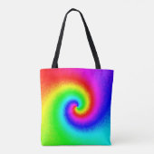 Gefärbte Krawatte Rainbow Swirl Hippie Boho Chic Tasche (Rückseite)