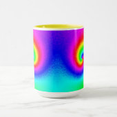 Gefärbte Krawatte Rainbow Swirl Hippie Boho Chic Tasse (Zentrum)