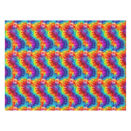 Gefärbte Krawatte Rainbow Swirl Tablette Tischdecke (Vorderseite (Horizontal))