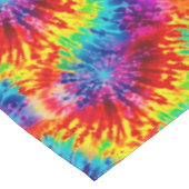 Gefärbte Krawatte Rainbow Swirl Tablette Tischdecke (Schrägansicht)