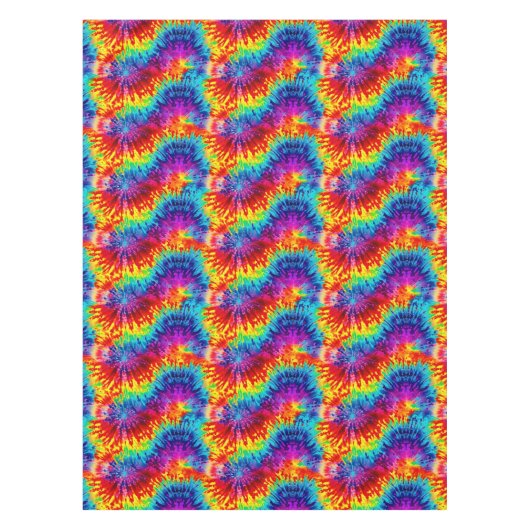 Gefärbte Krawatte Rainbow Swirl Tablette Tischdecke (Vorderseite)