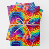 Gefärbte Krawatte Rainbow Wrapping Paper (Set 3) Geschenkpapier Set (Beispiel)