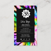 Gefärbte Krawatte Rainbow Yoga Studio oder Instruc Visitenkarte (Rückseite)