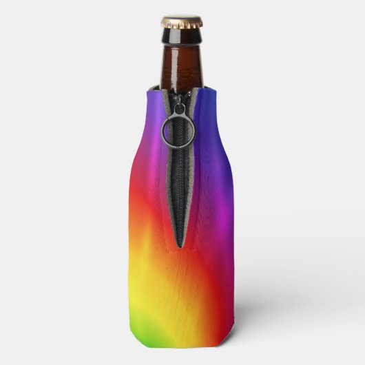 Gefärbte Krawatte-Regenbogenmuster Flaschenkühler (Flasche Rückseite)