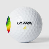 Gefärbte Krawatte-Regenbogenmuster Golfball (Logo)