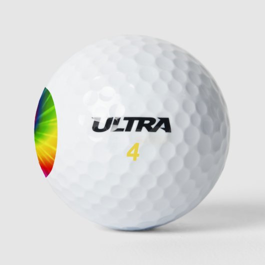 Gefärbte Krawatte-Regenbogenmuster Golfball (Logo)