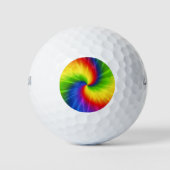 Gefärbte Krawatte-Regenbogenmuster Golfball (Vorderseite)